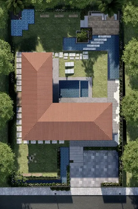 villa top view